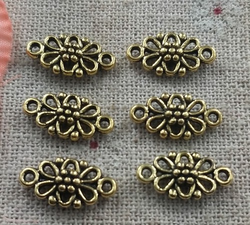 Envío Gratis 240 piezas Conectores Flores Oro Antiguo 16x8mm L-5037 - Imagen 4 de 4