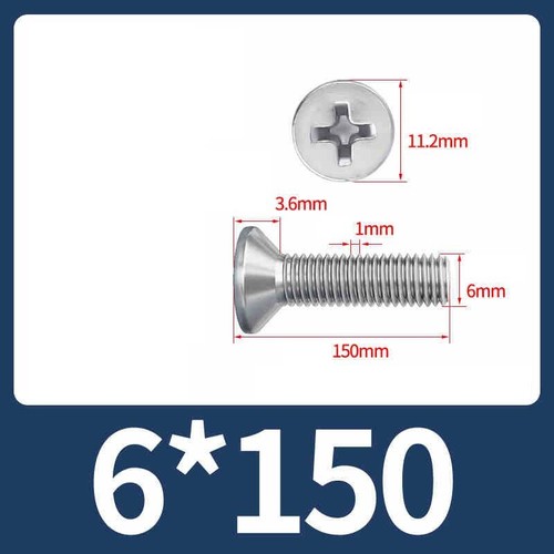 Phillips Machine Screws Countersunk Flat Head Bolts A2 Stainless M1 M1.2 M2-M10 - Picture 214 of 250