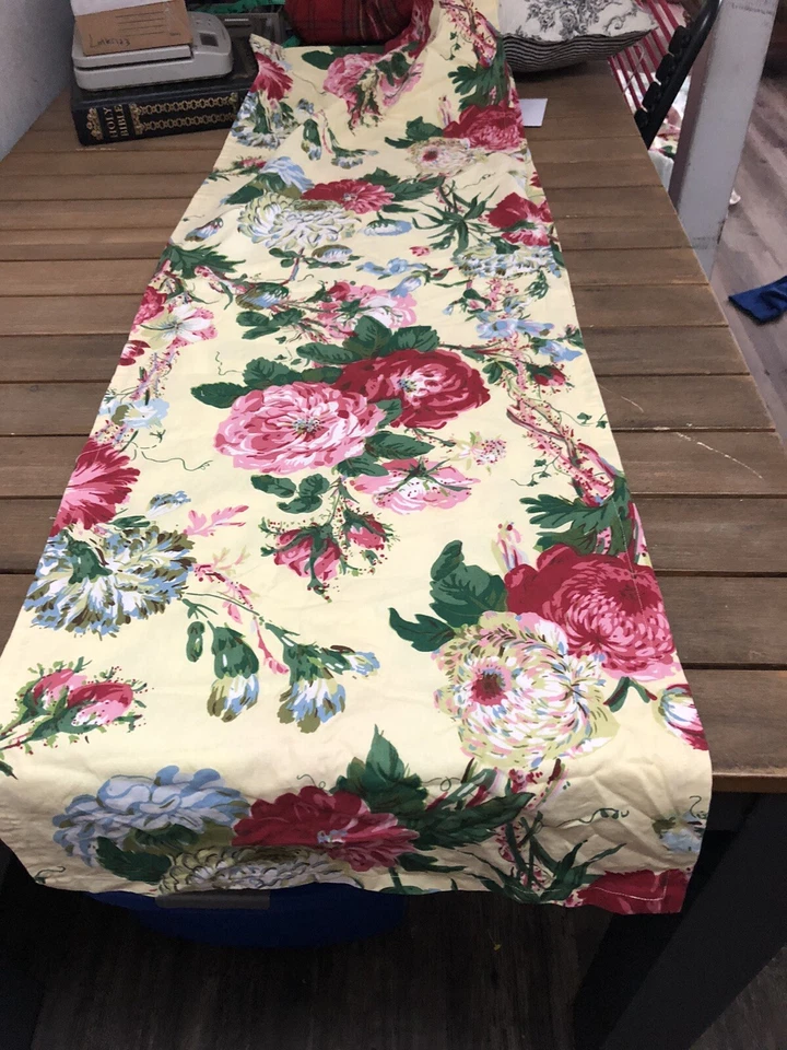 Waverly Langham Cenefa Floral Mesa Corredor Decoración Proyectos Rosas Algodón 18x116" Foto 2 de 4