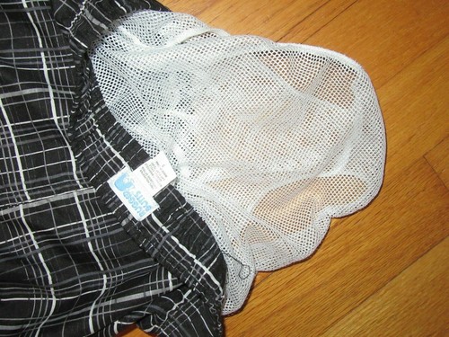Rugged Butts (Ruffle Butts) Black Plaid Swim Trunks/Shorts Size 5 - Picture 4 of 8