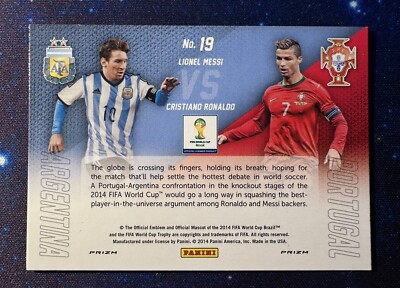 その他 2014 Panini Prizm Messi RONALDO base RONALDO & MESSI 2014 Panini Prizm Matchups Blue & Red Wave