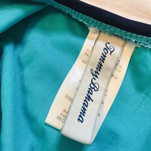 Tommy Bahama Winding Wave High Neck One-Piece Swimsuit Blue Green White Size 8 M - Picture 6 of 8