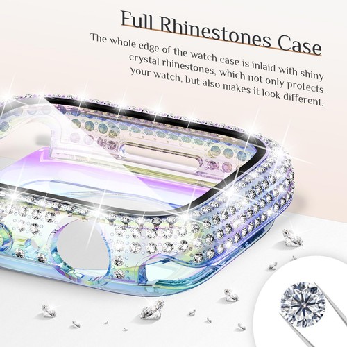 Bling PC Bumper Case Cover do Apple Watch Series 10 9 8 7 6 5 40/41/45/49/46MM - Zdjęcie 8 z 20
