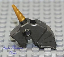 NEW Lego Castle Dark Gray HORSE BATTLE HELMET - Minifig/Minifigure Animal Weapon