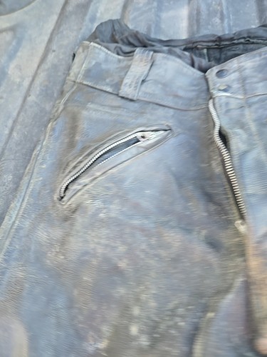 Pantalones de moto de cuero Buco vintage años 50 para hombre 32 motociclista - Imagen 7 de 19