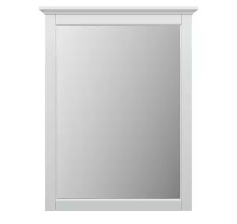 Everett rectangular wood vanity mirror
