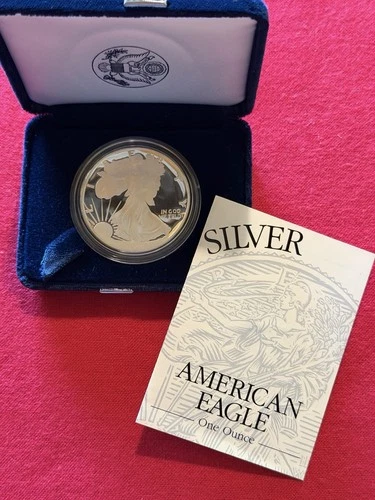 1oz 1994 P America Eagle Walking Liberty Silver Dollar Proof With COA