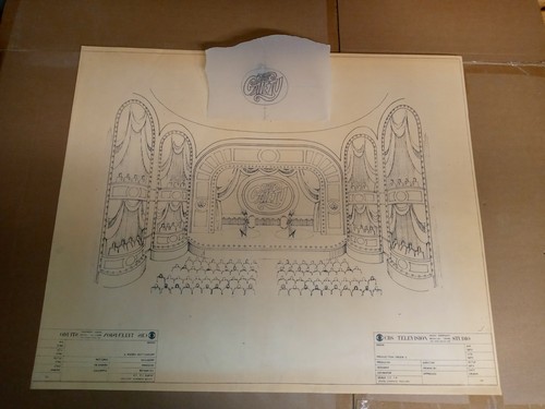 CBS Television Studio Original Ink Set Design The Caiety 1970's - Foto 10 di 11