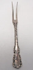 Vintage Antique Gorham Whiting Louis XV Sterling Silver Olive/Lemon Fork w/ MONO