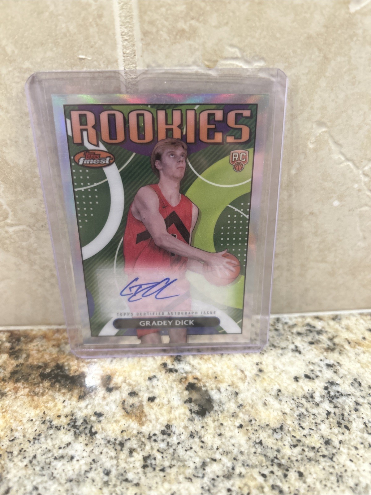 2023-24 Topps Finest - Rookie Finest Autographs Gradey Dick #RFA-GD Refractor