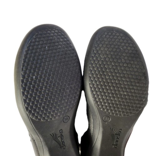 Dansko 38 Womens Franny Napa Leather Slip-On Loafers US 7.5/8 Black Comfort Shoe - Picture 15 of 20