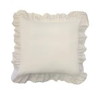 New ListingBedding Eyelet Ruffled Pillow Sham Euro, Ivory