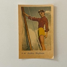 Audrey Hepburn 1958 Dutch Gum P Set Trading Card #49