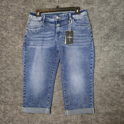 Flamingals Jeans Damen L Blau Caprihose 5 Pocket Outdoor Neu