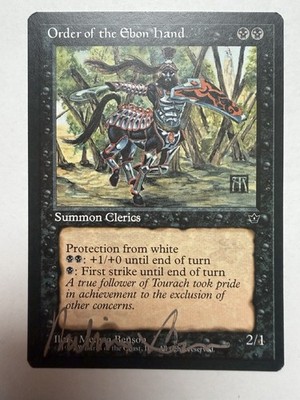 Magic the Gathering Order of the Ebon Hand Card
