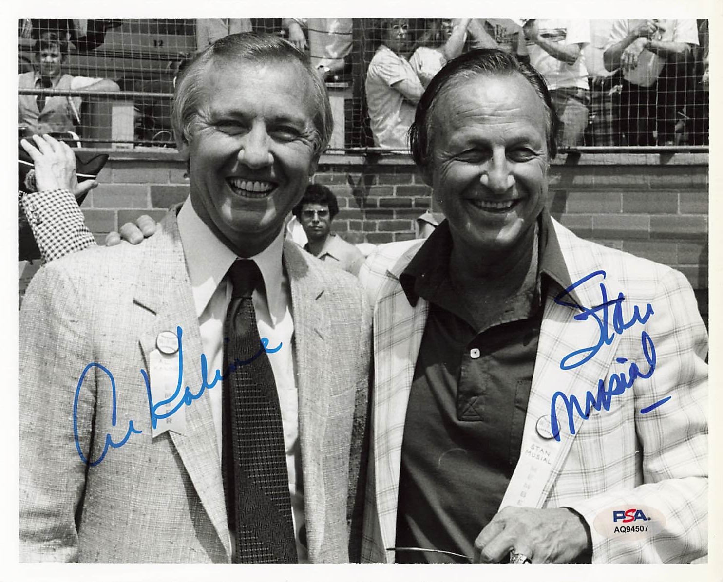 Stan Musial & Al Kaline Signed 8x10 Photo Autograph PSA/DNA AQ94507