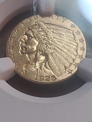 1925-D $2.50 Gold Indian Quarter Eagle MS62 NGC