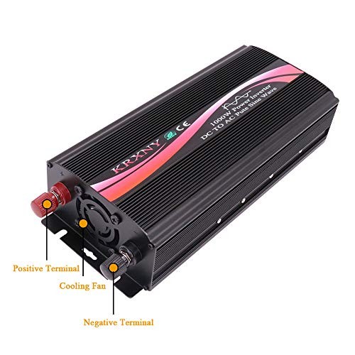 1000W Watt Reiner Sinus Auto Wechselrichter Wandler 12V DC auf 110V 120V AC - Bild 4 von 8