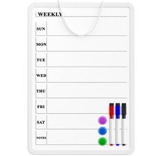 Weekly Dry Erase Calendar Board, 11" x 17" Magnetic Whiteboard  Double