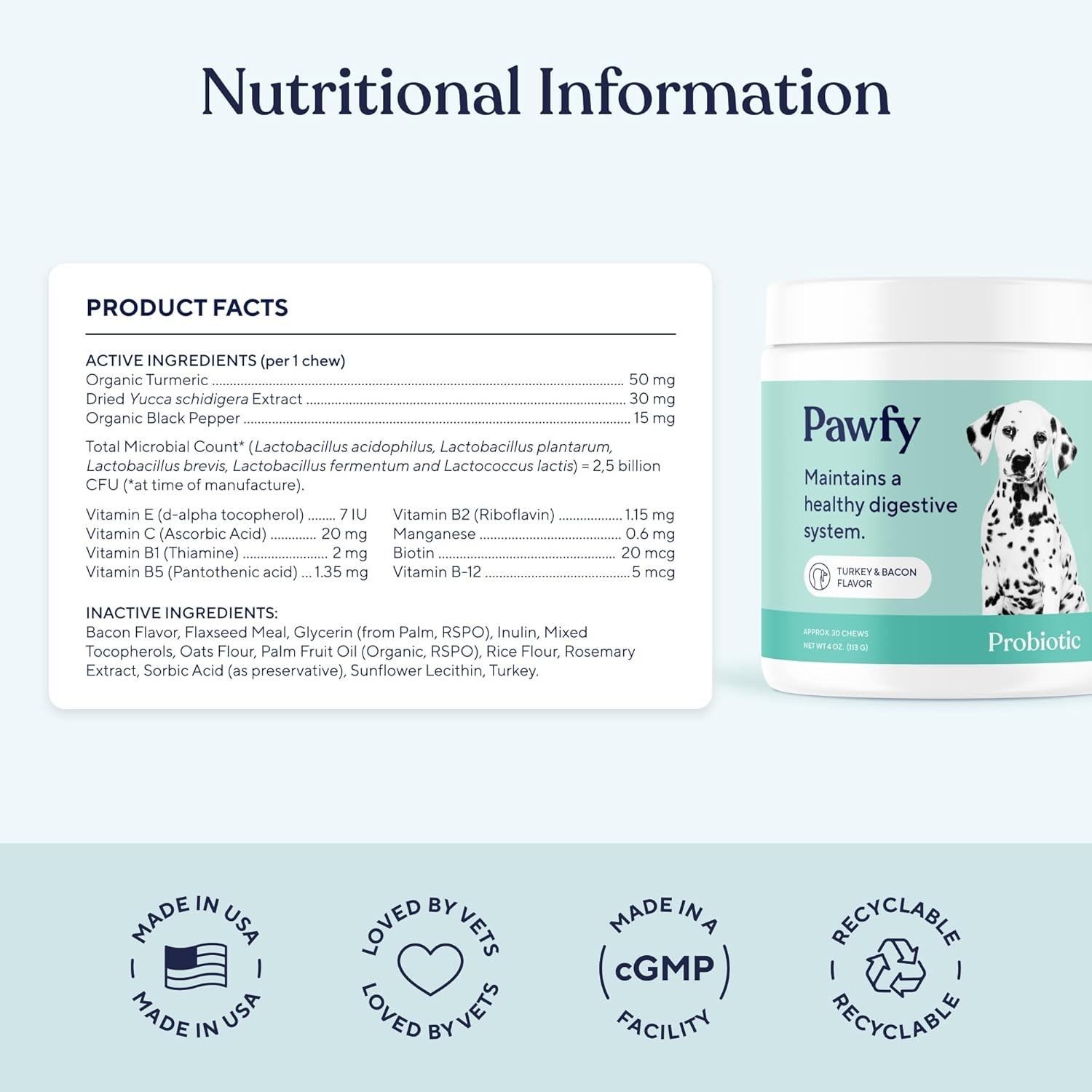 Pawfy Probiotics for Dogs | Supports Digestive Health, Diarrhea for Small