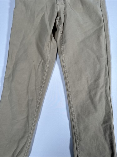 Pantalones para hombre Faherty talla 30 bolsillos elásticos tostados con defectos pierna larga recta - Imagen 3 de 12