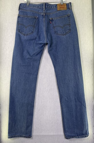 Levi’s 505 Men’s Straight Denim Jeans 35x34 Medium Wash Vintage Y2K - Picture 5 of 5