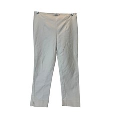 Chico  s White Straight Leg Ankle Pants Side Zip Womens Chicos 1 Size 10 US 