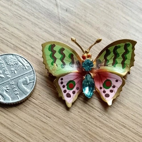 SCHÖNE KLEINE SCHMETTERLING BROSCHE VINTAGE