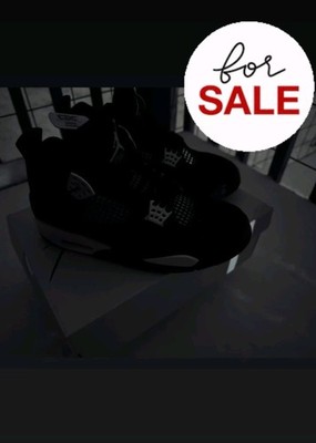 Jordan Air Jordan 4 Black White Mid Top Lace Up Men's Athletic Sneakers