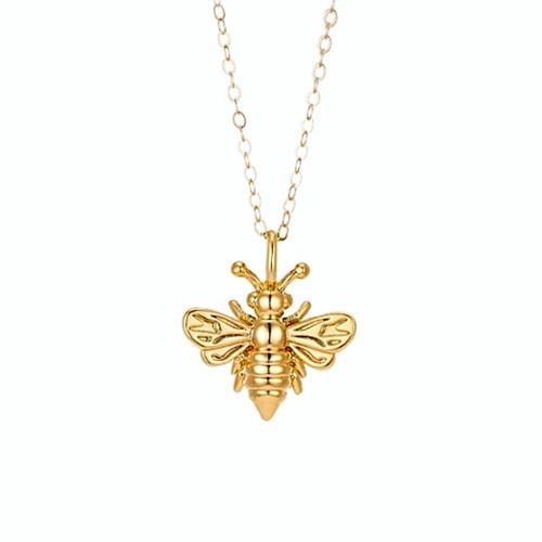 14K Solid Yellow Gold Lucky Bee Shape Pendent JNK (Without Chain) - Picture 5 of 11