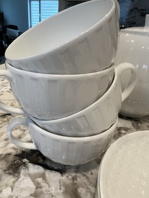 Wedgwood Night and Day White Rare Fluted Tea And Coffee Set Wedgwood Night and Day White Rare Fluted Tea And Coffee Set