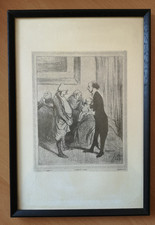 Original Lithographie von Honore Daumier gerahmt, sehr gut erhalten
