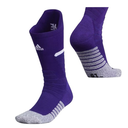 Adidas Adizero Maximum Cushioned Crew Socks MensAeroready Size M Purple/White