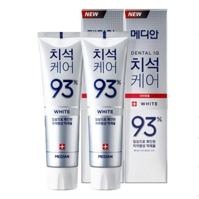 MEDIAN Dental IQ Tartar Control WHITE Toothpaste 120g*2EA Made in Korea