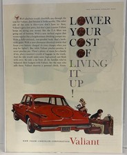 1960 Chrysler Valiant Vintage Magazine Print Ad Lower Your Cost Of Living It Up 1960 Chrysler Valiant Vintage Magazine Print Ad Lower Your Cost Of Living It Up