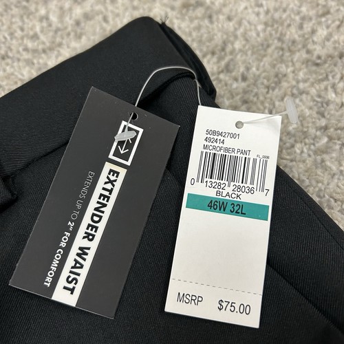 VAN HEUSEN Anzughose Herren 46 x 32 Big and Tall Slacks Hose schwarz neu mit Etikett - Bild 9 von 9