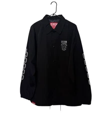 Dixxon Flannel Co Jacket Mens Large Black Weld Coaches Windbreaker Snap Button