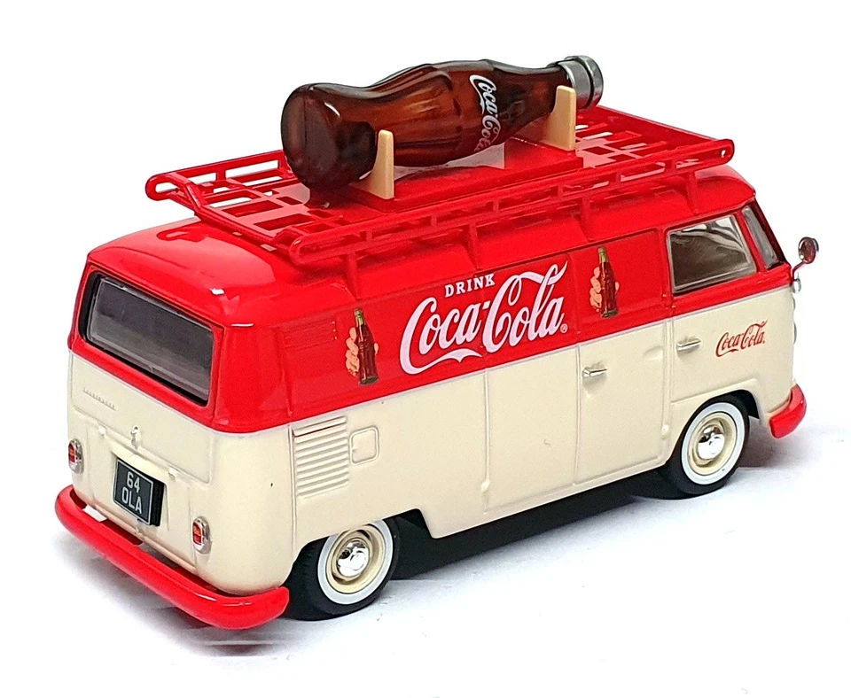 Corgi 1/43 Scale CC02740 - VW Type 2 T1 Campervan Coca-Cola - Red/Cream - Image 2 of 4
