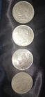 1922 And 1923 Peace Silver Dollars Lot Of 4