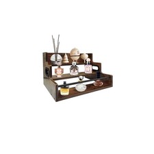 3 Tier Wooden Display Stand Risers, Perfume Organizer Cologne Shelf Tiered Tr...
