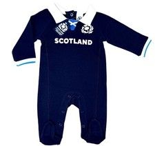 SCOTLAND SRU SIX NATIONS RUGBY KIT BABIES PRAM SLEEP SUIT BABY GROW BODY ROMPER