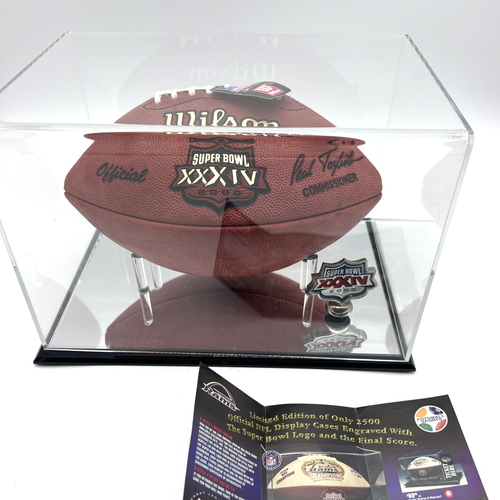 Wilson NFL Super Bowl XXXIV 2000 Official Game Football St. Louis Rams vs Titans - Picture 10 of 12