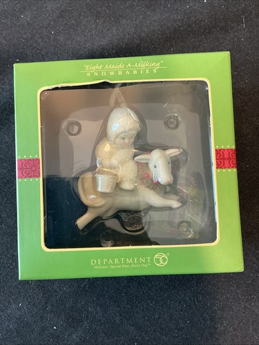 Dipartimento 56 Snowbabies "Otto cameriere una mungitura" ornamento Natale nuovo - Foto 1 di 8