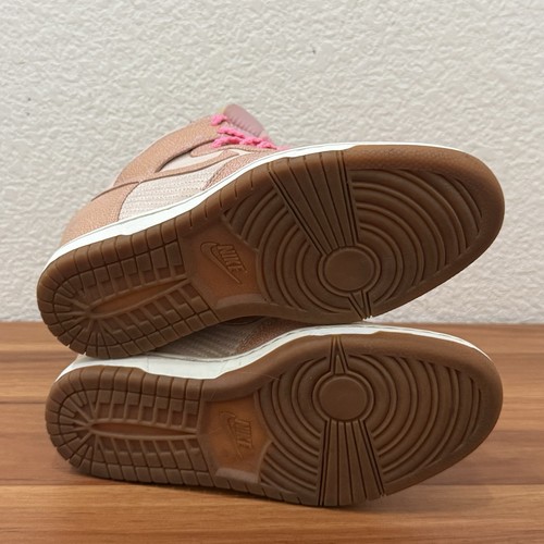 Vintage Nike 543257 Dunk Sky Hi Desert Sand Gum Pink versteckter Keilabsatz Turnschuhe Größe 7 - Bild 8 von 22