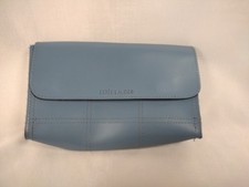 Estee Lauder Make Up Bag Faux Leather Powder Blue