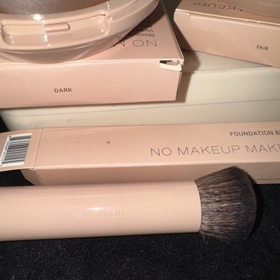 NO MAKEUP MAKEUP FOUNDATION & Brush! ALMOND read! Pallet Item.$80 MSRP
