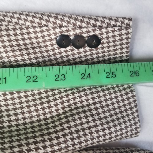 Vintage Countess Mara Men Blazer 42R / 44R Brown HT Lightweight Silk Sports Coat - Picture 16 of 19