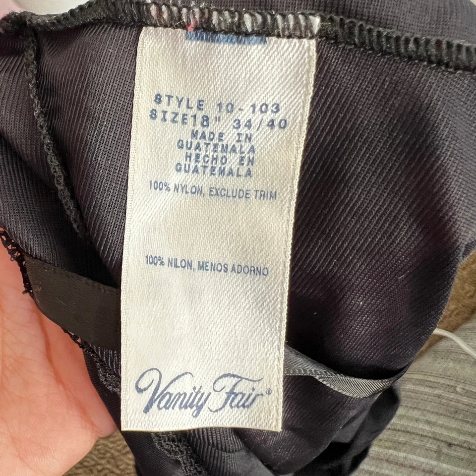 Винтажный Vanity Fair черный кружевной скольжения платье Y2K 2000-х кокетка фея гранж маленький - Изображение 4 из 4