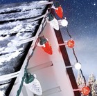 C9 Led Christmas String Lights, 68 Ft 100 LED Red & White Roof Lights W/Hooks
