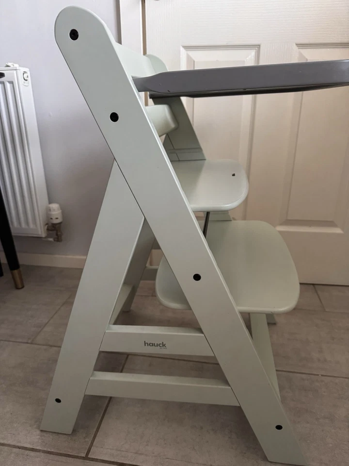 Hauck Alpha+ Wooden Highchair Sage Green - Used Great Condition - Image 4 of 4